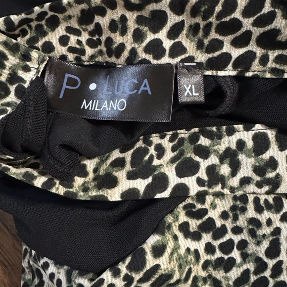P Luca Milano Layered Cheetah Print Top - Picture 6 of 6